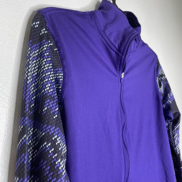 Nike Pro M Dri-FIT Purple 1/4 Zip Long Sleeve Jacket Sleeve Athletic Women's - Picture 2 of 7